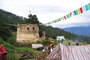 Dugkar Prayer Flags flying at the site of Rabgyeling monastery.