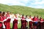 His Holiness blessing Khadro Ling, the site for the construction of a residential school for 200 Drugung nuns