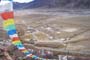 View from the top of Yangkhar Tsemo hill.  Notice our Dugkar prayer flags flying there.