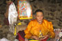 Togden Yunga Rinpoche receiving a Buddha statue from India