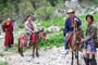 Where the vehicular road ended, we went on horseback.  On horseback are Tashi Jamyangling and Loga Rinpoche's brother.