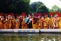 At the end of the Sand Mandala ritual, the beautifully constructed work of art is dismantled and poured into the lake to, among other things, signify impermanence.